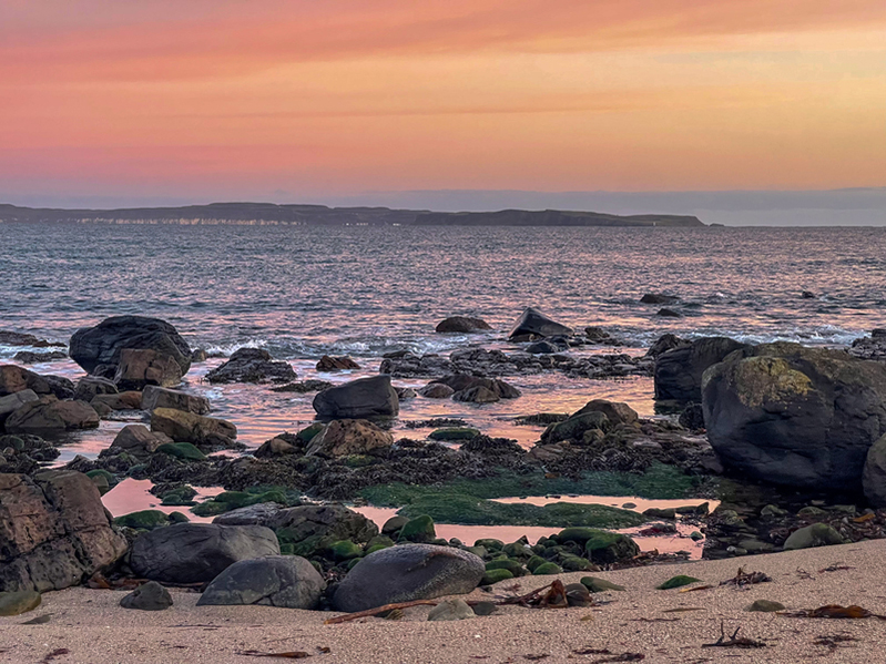Northern Irish beach at sunset